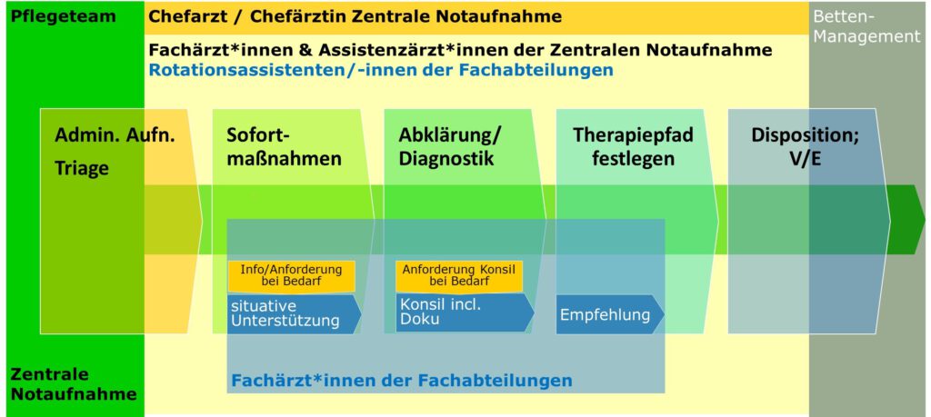 Prozess der Notfallversorgung in der Zentralen Notaufnahme